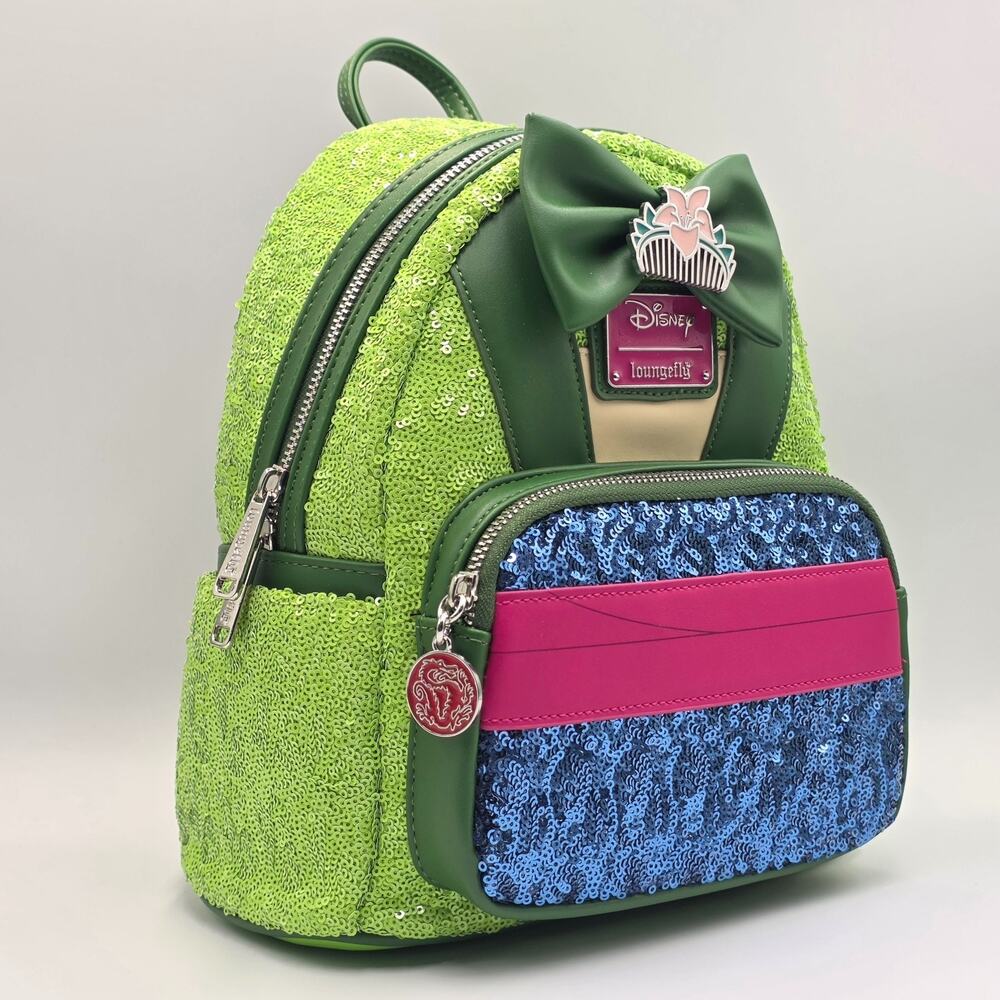 Loungefly Disney Mulan Sequin Mini Backpack New - Picture 2 of 8